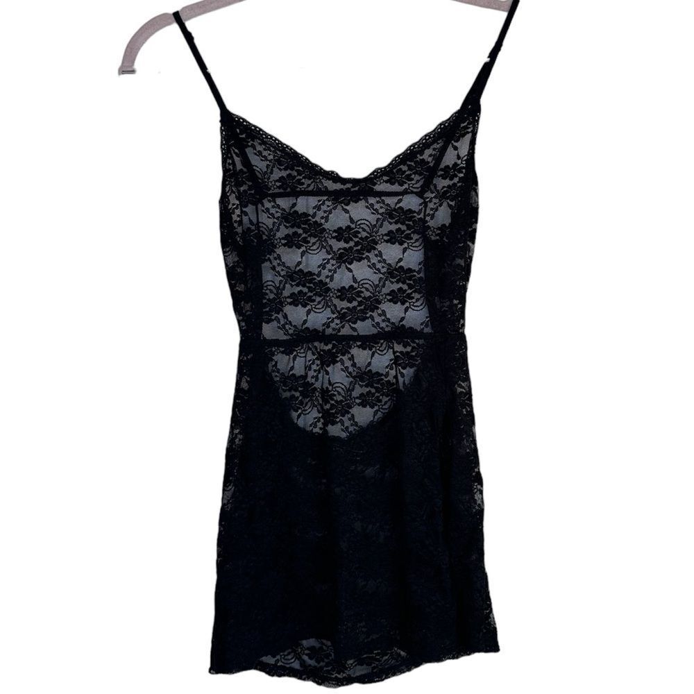 VICTORIA’S SECRET SIZE S‎ BLACK TEDDY LACE MINI DRESS OPEN BACK